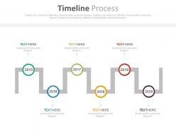 Sequential Timeline With Years For Target Management Powerpoint Slides