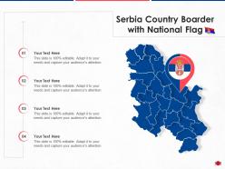 Serbia country boarder with national flag