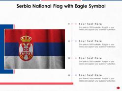 Serbia national flag with eagle symbol