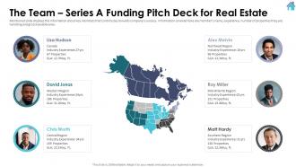 Series A Investor Funding Elevator The Team Series A Funding Pitch Deck For Real Estate