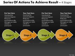 Series of actions to achieve result 4 stages oil flow chart powerpoint templates