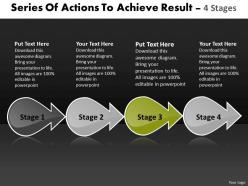 Series of actions to achieve result 4 stages oil flow chart powerpoint templates