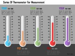 Series of thermometer for measurement flat powerpoint design