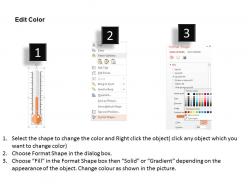 Series of thermometer for measurement flat powerpoint design