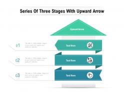 Series of three stages with upward arrow
