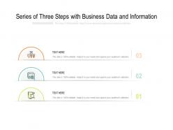 Series of three steps with business data and information