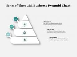 Series of three with business pyramid chart