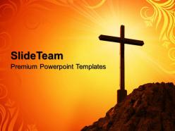 Sermon ideas powerpoint templates yellow cross symbol process ppt