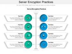 Server encryption practices ppt powerpoint presentation outline layouts cpb