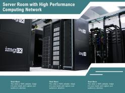 Server Room With High Performance Computing Network