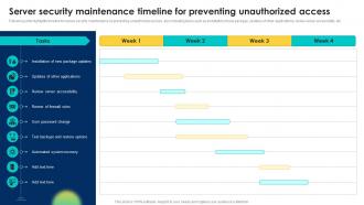 Server Security Maintenance Timeline For Preventing Unauthorized Access