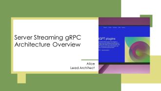 Server Streaming Grpc Architecture Overview PPT Mockup AT