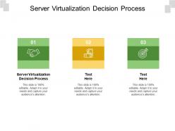 Server virtualization decision process ppt powerpoint presentation show portrait cpb