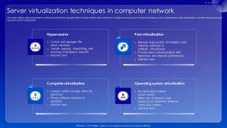 Server Virtualization Techniques In Computer Network