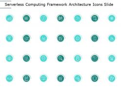 Serverless Computing Framework Architecture Icons Slide
