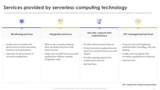 Serverless Computing Overview Powerpoint Ppt Template Bundles Appealing Impactful