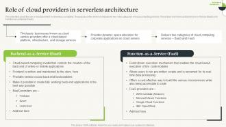 Serverless Computing Role Of Cloud Providers In Serverless Architecture