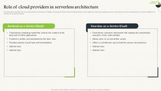 Serverless Computing V2 Role Of Cloud Providers In Serverless Architecture