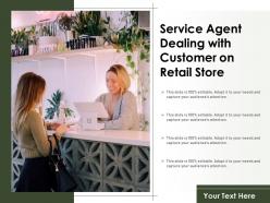 Service agent dealing with customer on retail store