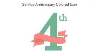 Service Anniversary Colored Icon In Powerpoint Pptx Png And Editable Eps Format
