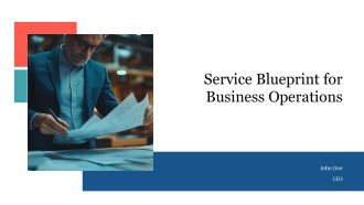 Service Blueprint For Business Operations PPT Slides AT