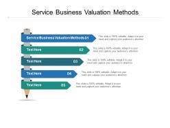 Service business valuation methods ppt powerpoint presentation summary microsoft cpb