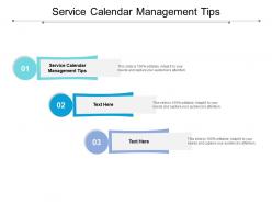 Service calendar management tips ppt powerpoint presentation slides images cpb