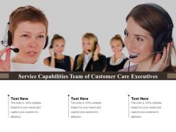 Service capabilities team of customer care executives