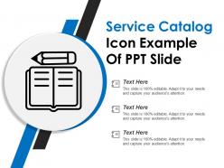 Service catalog icon example of ppt slide