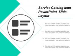 Service catalog icon powerpoint slide layout