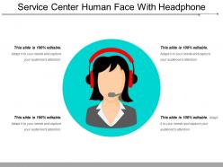 Service Center Human Face With Headphone