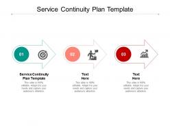 Service continuity plan template ppt powerpoint presentation summary grid cpb