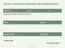 Service contract for commodity sale proposal contd l1482 ppt powerpoint microsoft