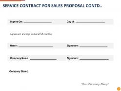 Service Contract For Sales Proposal Contd Ppt Powerpoint Presentation Portfolio Icons