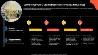 Service Delivery Automation Requirements In Business