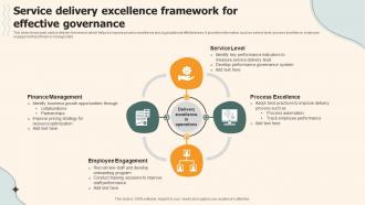 Service Delivery Excellence Framework For Effective Governance