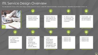 Service Design Overview Information Technology Infrastructure Library Itil It