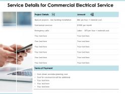 Service details for commercial electrical service ppt slides