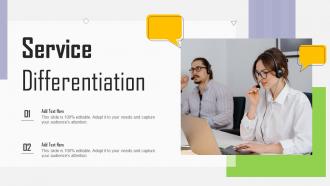 Service Differentiation Ppt Powerpoint Presentation Ideas Gallery Ppt Slides Example Introduction