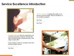 Service excellence introduction ppt powerpoint presentation file infographic template