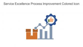 Service Excellence Process Improvement Colored Icon In Powerpoint Pptx Png And Editable Eps Format