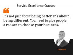 Service excellence quotes powerpoint slide influencers