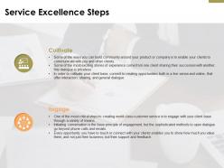 Service excellence steps cultivate ppt powerpoint presentation file outline