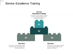 Service excellence training ppt powerpoint presentation slides background image cpb