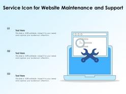 Service icon for website maintenance and support