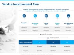 Service improvement plan issues ppt powerpoint presentation styles maker
