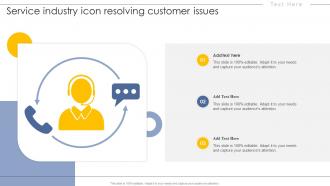 Service Industry Icon Resolving Customer Issues