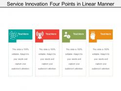 Service innovation four points in linear manner