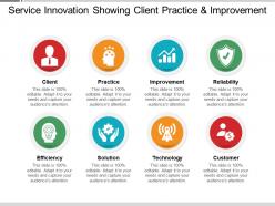 Service innovation showing client practice and improvement