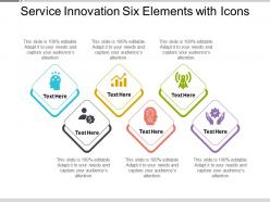 Service innovation six elements with icons